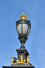 Fototapeta na wymiar traditional lantern in historical centre of Brussels