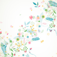 Fototapeta na wymiar Vector Illustration of a Floral Background
