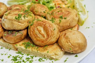 Toast champignon or toasts with mushrooms