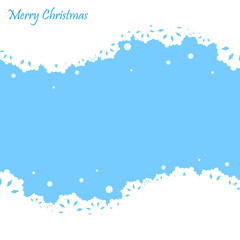 merry christmas snowflakes background vector