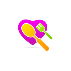 Kitchen  abstract set heart menu