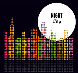 Night City - vector background