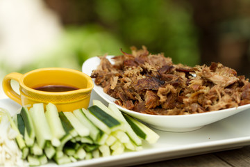 Crispy Chinese aromatic duck al fresco