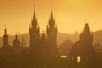 Fototapeta premium Prague - Spires of the Old Town