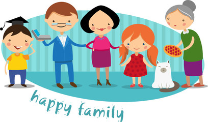 Fototapeta premium happy family
