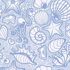 Summer sea seamless pattern.