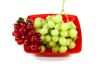 Frische Grüne und Roten Trauben