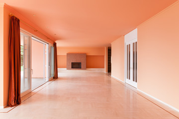 Interior, villa, empty living room