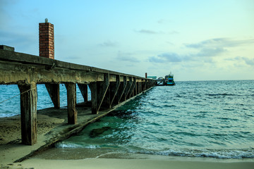 The beautiful seascape under the sunshine time