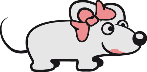 Süße kleine Maus Frau Mädchen Girl