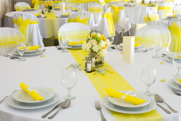 wedding or restaurant table set