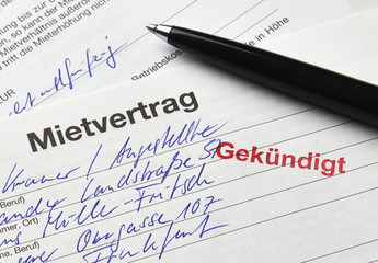 fristlos gekündigter Mietvertrag