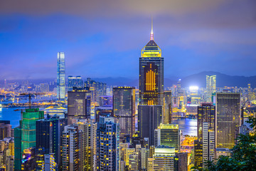 Fototapeta na wymiar Hong Kong China City Skyline