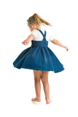 Naklejka premium dancing little girl