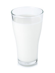 glass of milk isolated on white