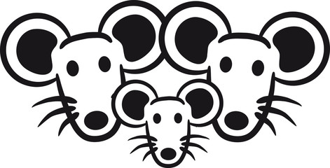 Maus Familie Kind Eltern Baby Mama Papa