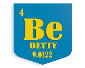 name betty on shield instead chemical element