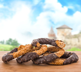 homemade cookies with chocolate