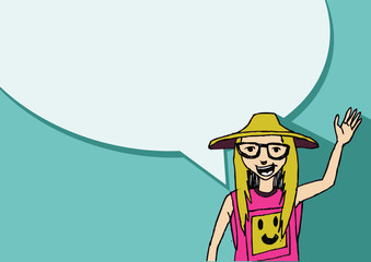 People thinking and peoples talking with dialog speech bubbles