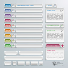 Infographics Web Banner & Label Design - obrazy, fototapety, plakaty