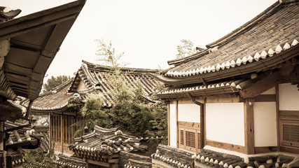 Naklejka premium Bukchon Hanok Village