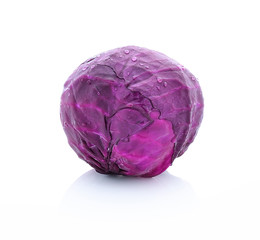 Fototapeta premium fresh red cabbage on a white background