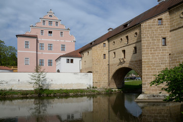 Fototapeta premium Schloss und Stadtbrille in Amberg