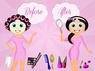 before and after beauty treatment