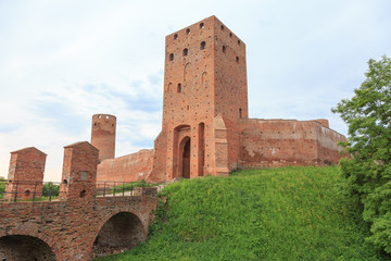 Fototapeta na wymiar The ruins of the castle of dukes of Mazovia, Czersk in Poland