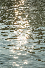 lake water surface with sparks