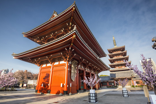 Asakusa, Tokyo, Japan at Senso-ji Temple