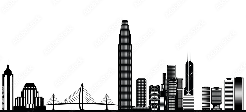 Canvas Prints hong kong skyline