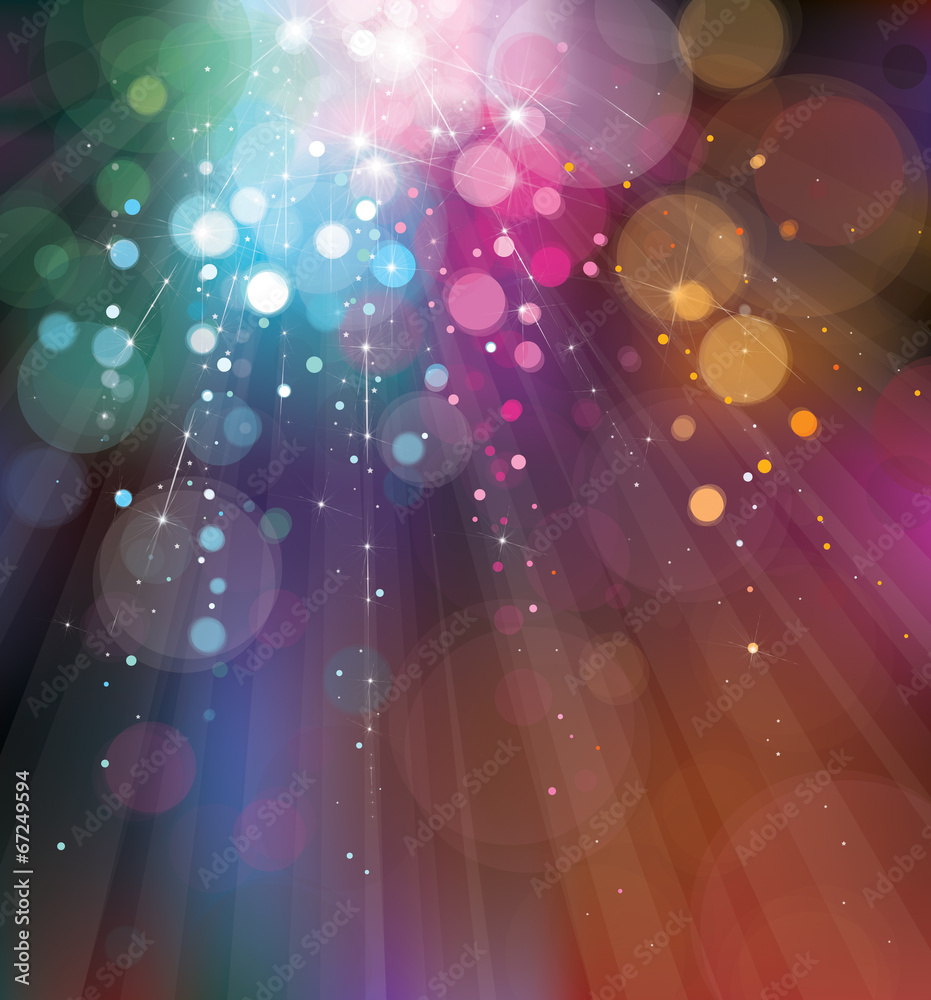 Wall mural vector colorful lights background.