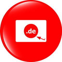Domain DE sign icon. Top-level internet domain symbol