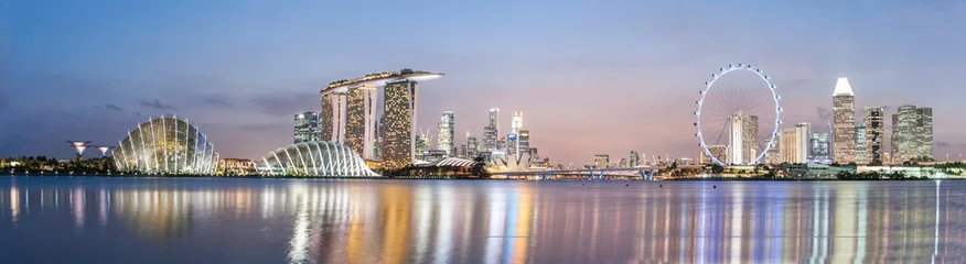 Fotobehang Skyline van Singapore © wootthisak