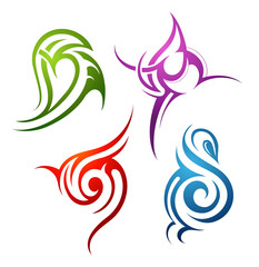 Tribal art design elements