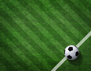 Soccer football field stadium grass line ball background texture