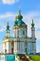 Fototapeta na wymiar St. Andrew's Church in Kiev