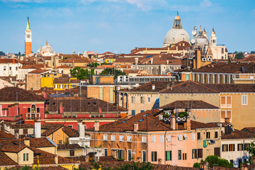 Fototapeta premium view of Venice rooftops from above, Italy
