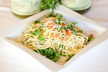 Spaghetti mit Rucola