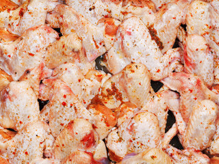 raw spicy pickled chicken wings
