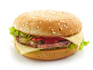 burger on white background