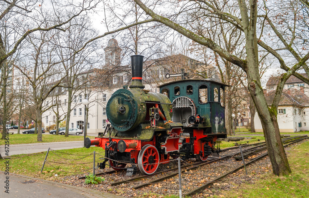 Sticker Monument of steam locomotive in KIT