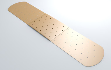 Flat Plaster On White