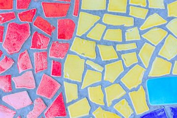 Colorful glass mosaic art
