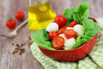 Mozzarella and cherry tomato salad