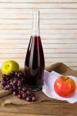 Beautiful still life with bottle of wine