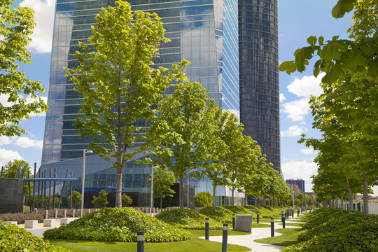 Madrid City, Business Centre, Modern Skyscrapers, Cuatro Torres 