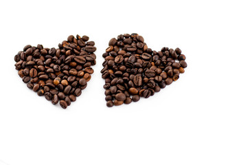 piece of heart of coffee