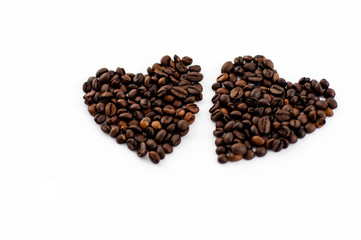 piece of heart of coffee